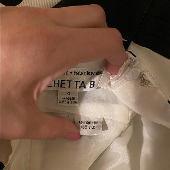 Chetta B. Cotton/Silk Polka Dot Halter Dress (Sz. 4) - Picture 8 of 9